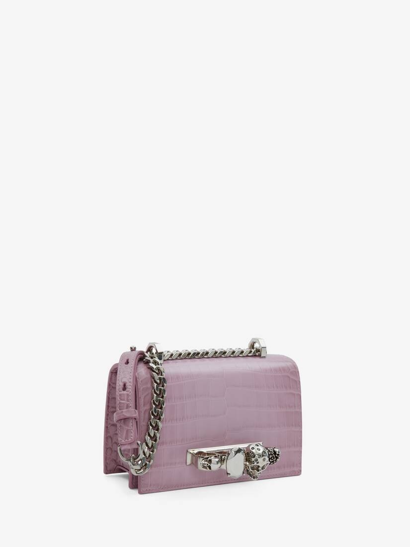 Women's Mini Jewelled Satchel in Antique Pink - 2