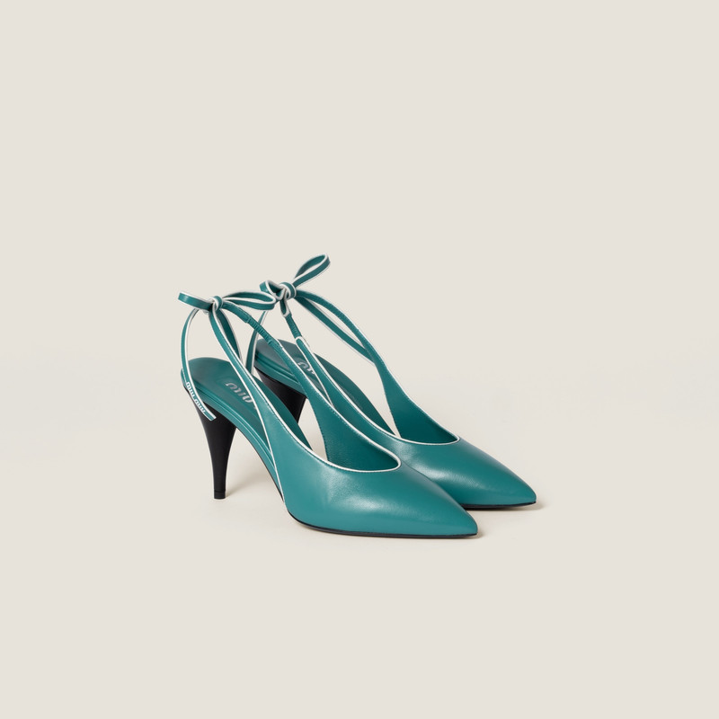 Nappa leather slingback pumps - 1