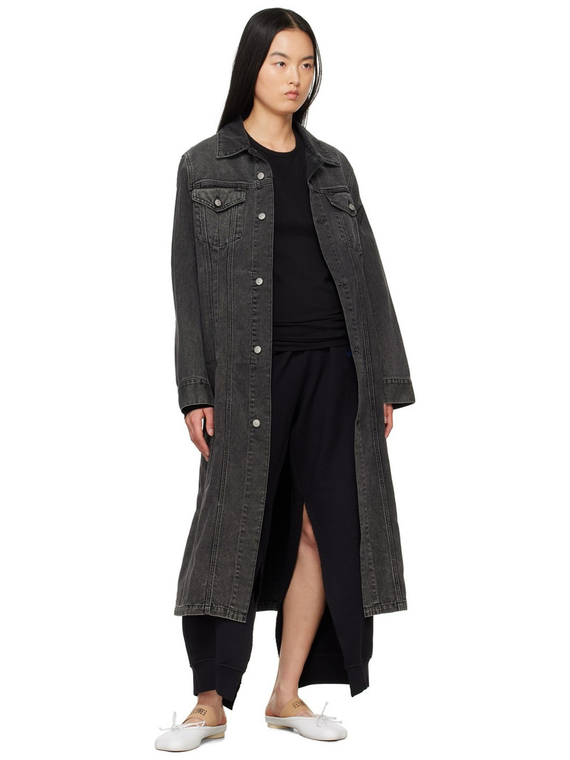 MM6 Maison Margiela Gray Faded Denim Coat outlook