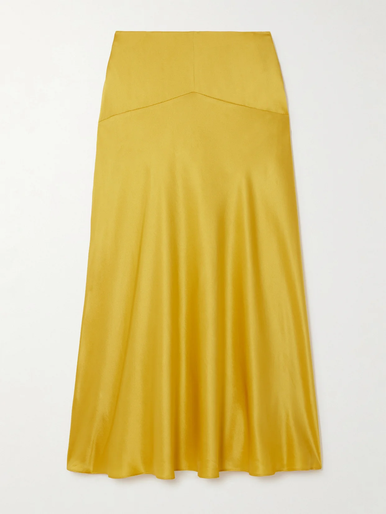 Clover Silk-satin Midi Skirt - 1