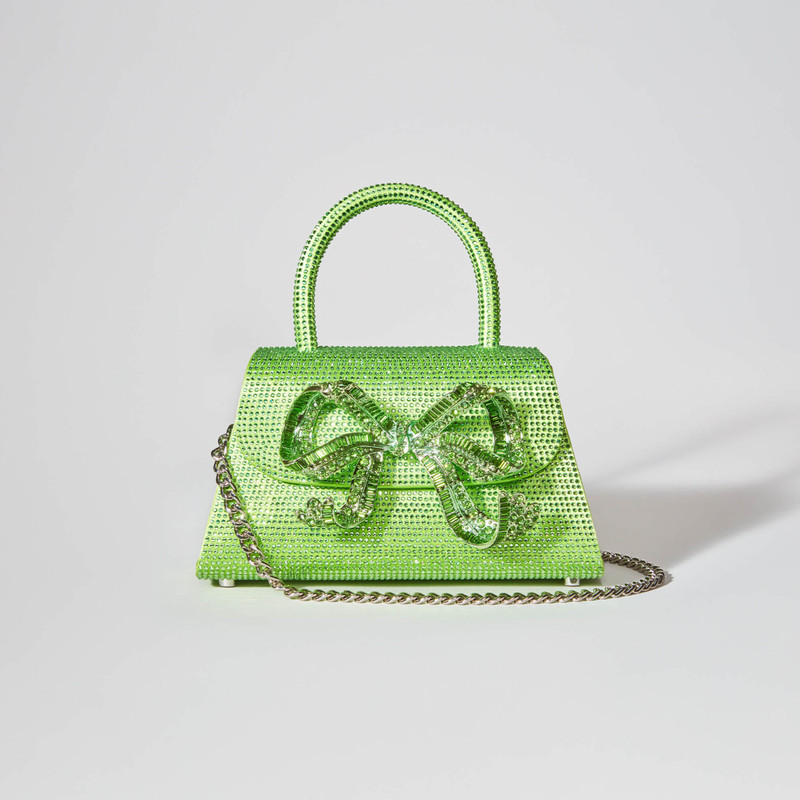 The Bow Mini in Lime Rhinestone 4