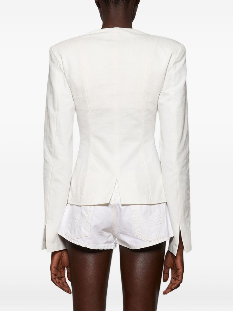 lace-up padded-shoulder jacket 4