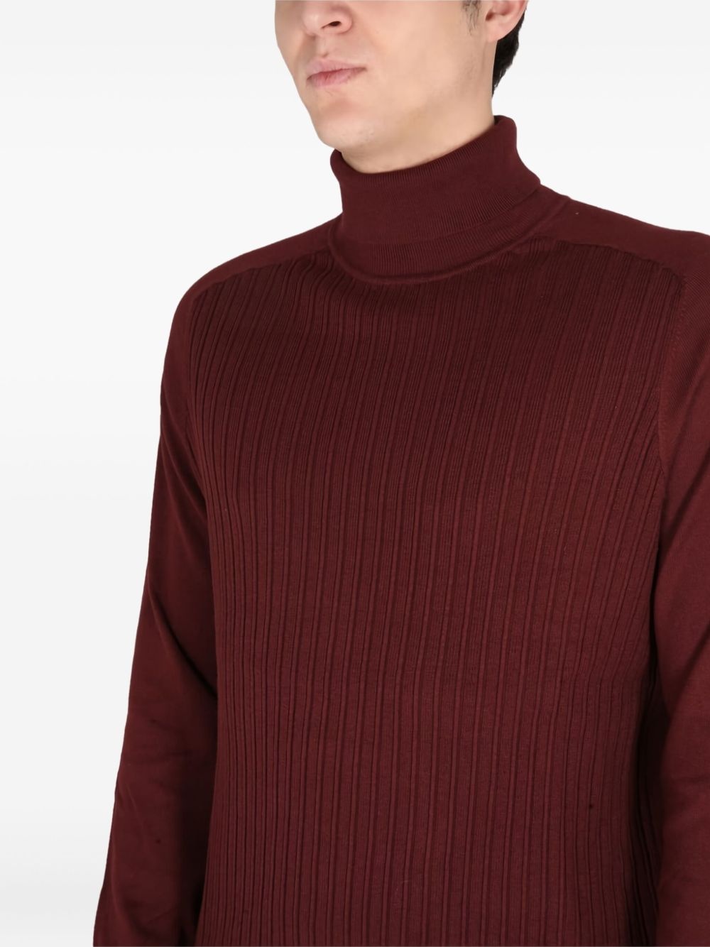 ribbed turtleneck sweater - 4