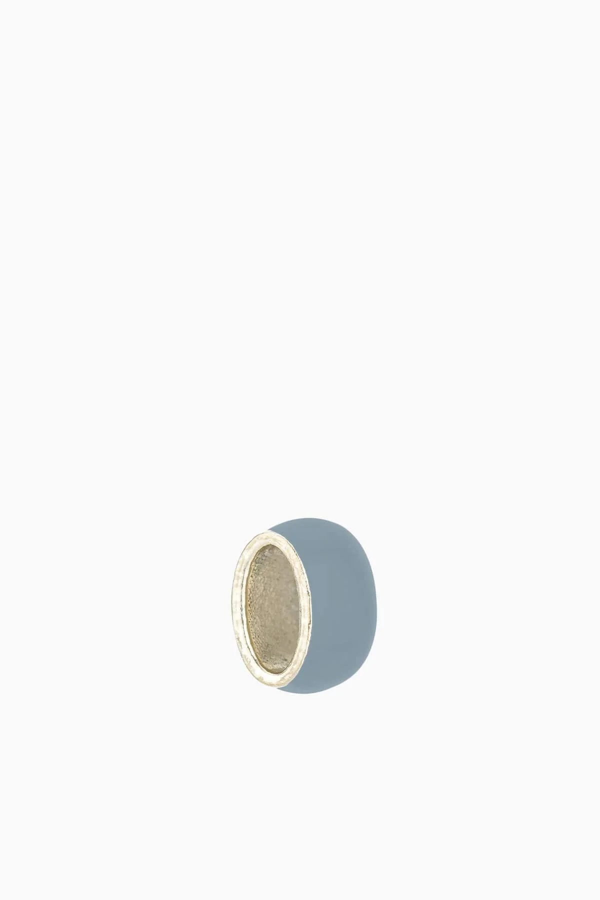 Wide Blue Enamel Bead - 1