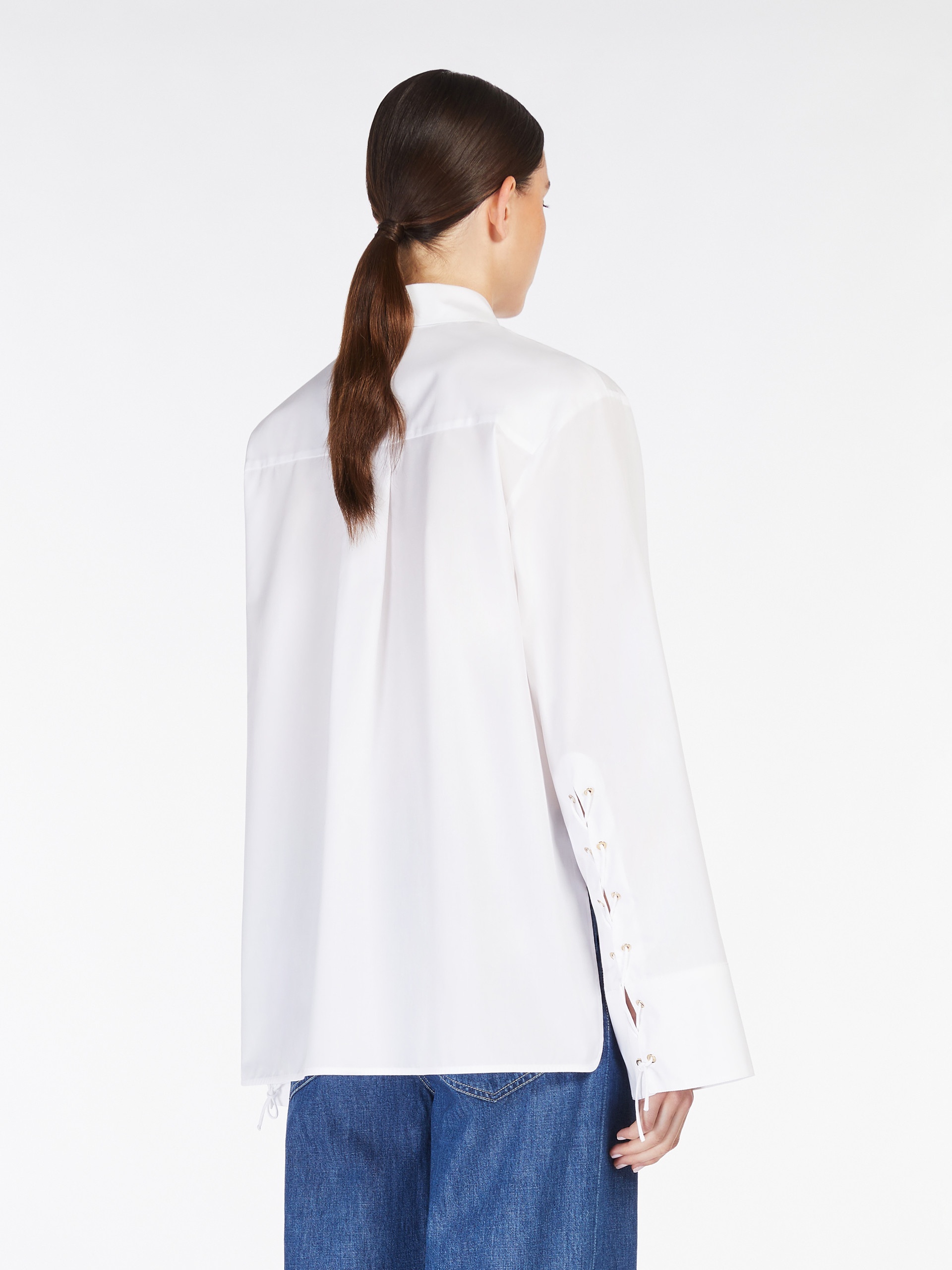 MARTE Lace-up poplin shirt - 4
