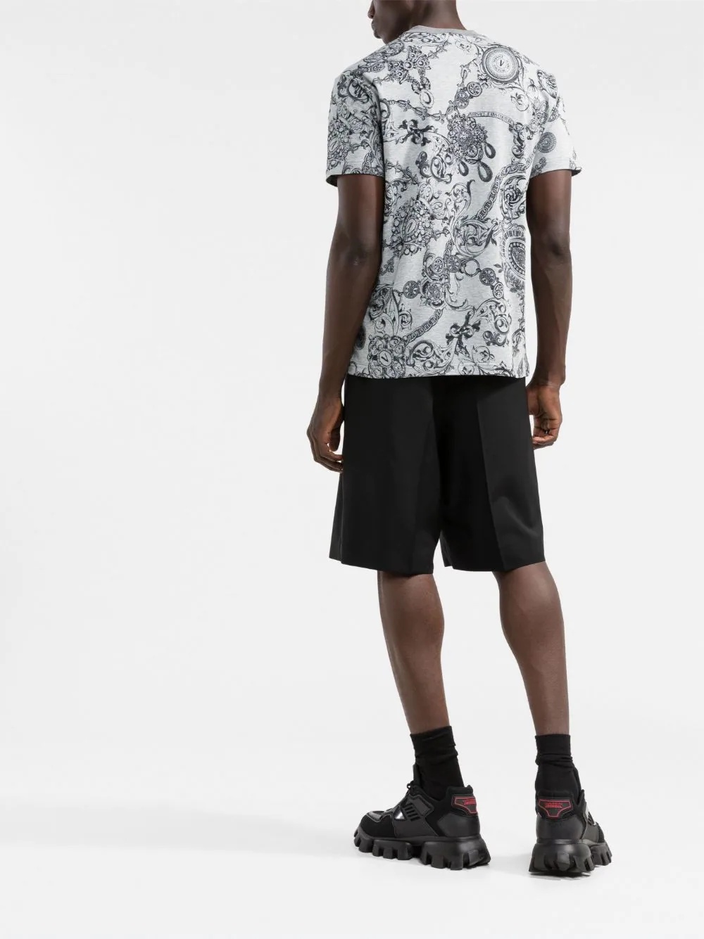 Barocco-print short-sleeve T-shirt - 4