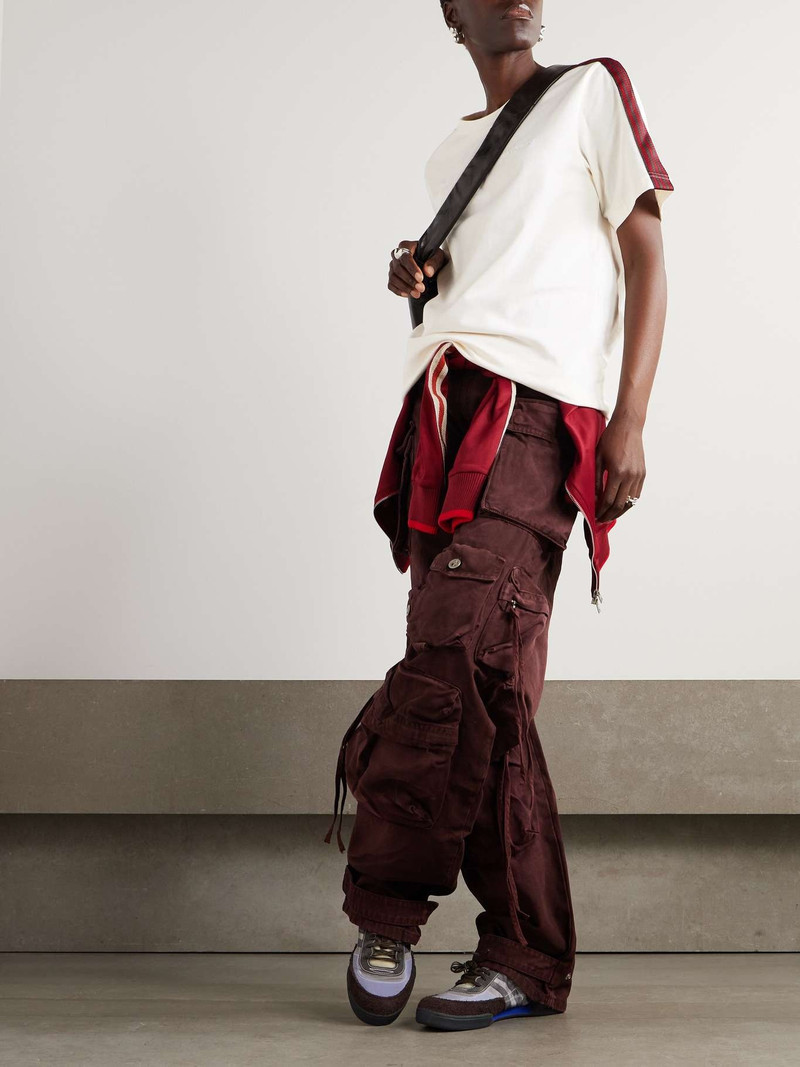 adidas Originals + Wales Bonner embroidered webbing-trimmed organic cotton-jersey T-shirt White outlook