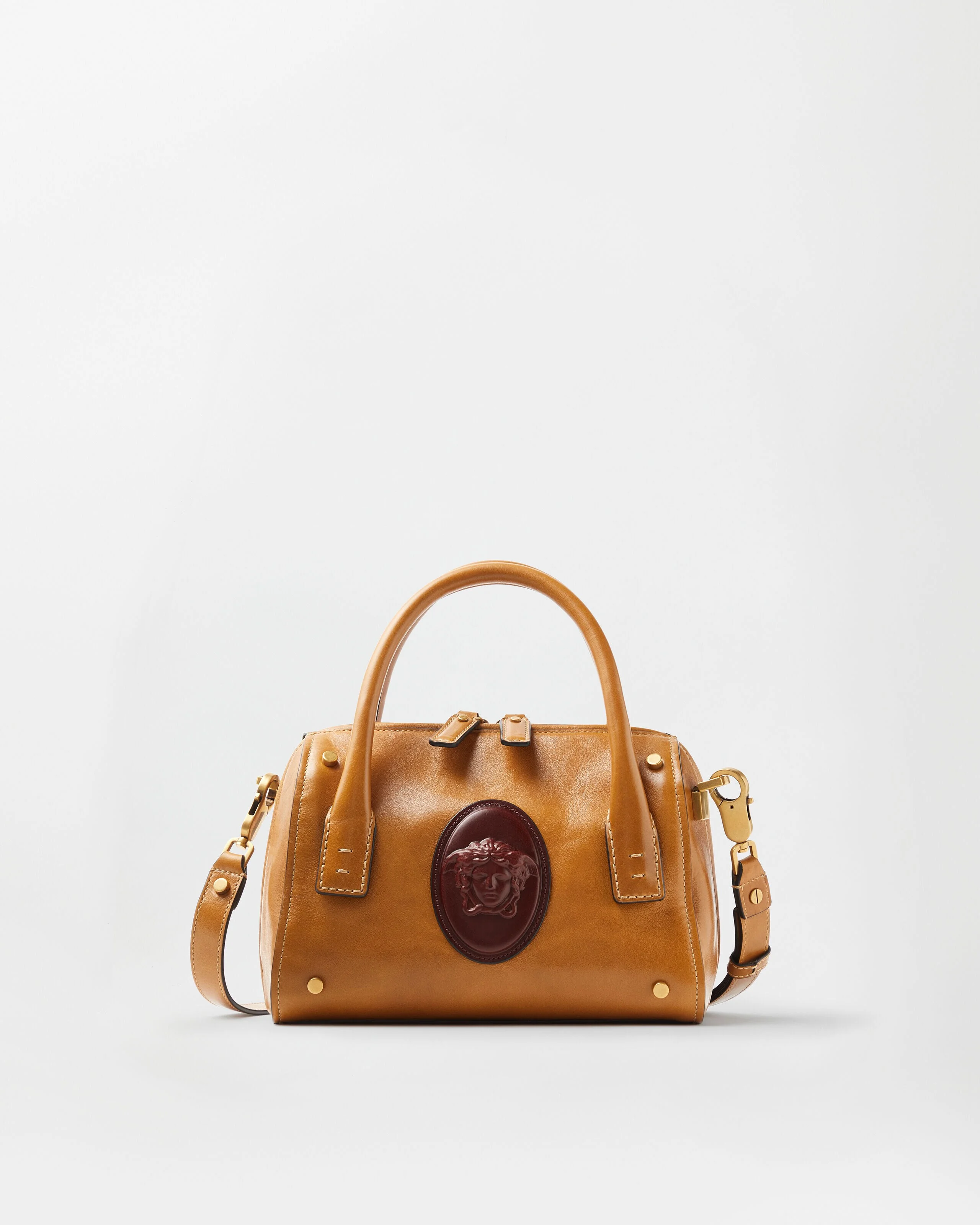 Roomy Small Leather Boston Bag - 1