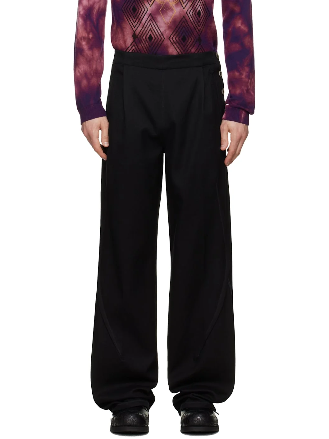 Black Vig K-Dart Trousers - 1
