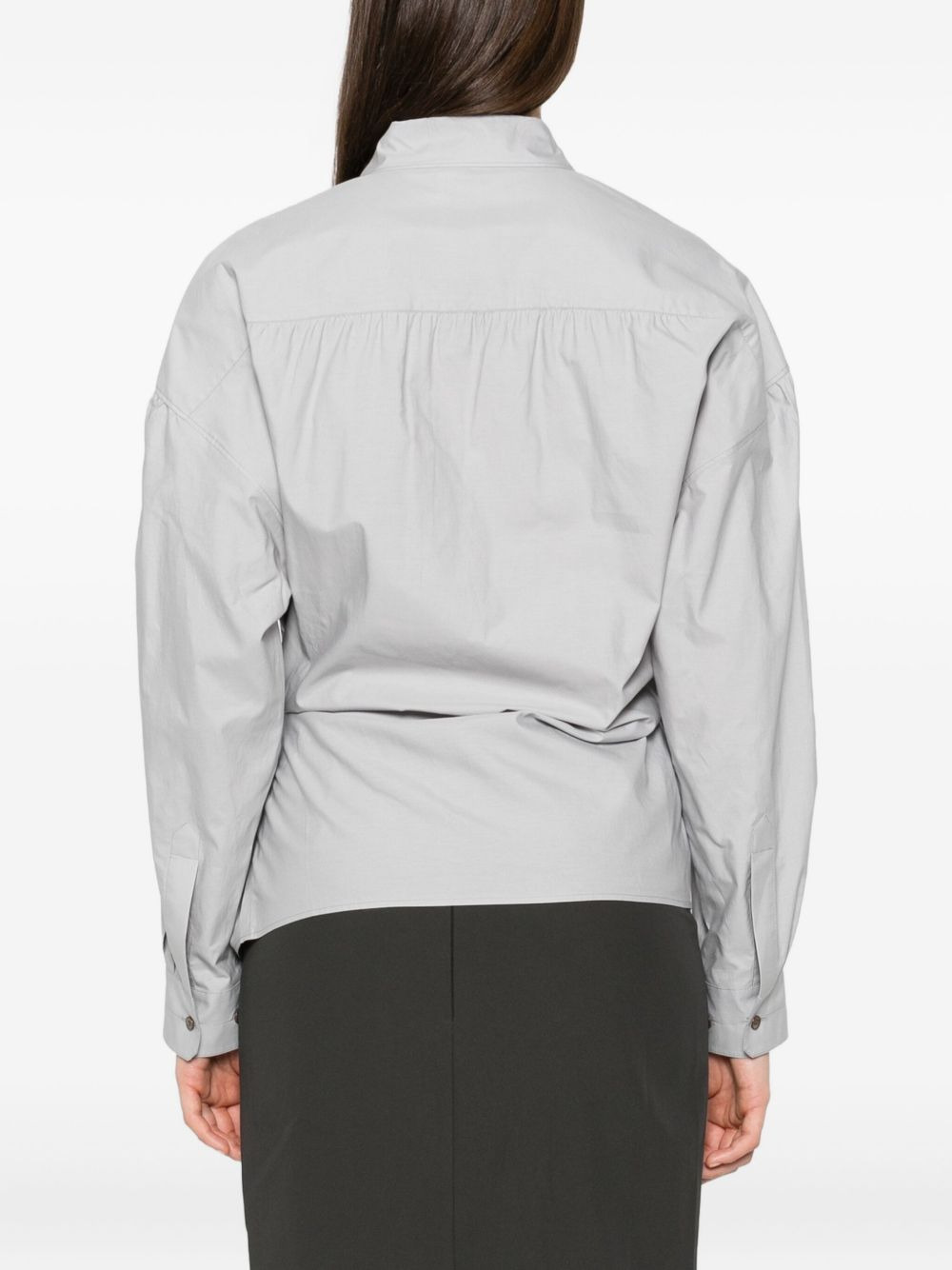classic-collar twisted shirt - 4