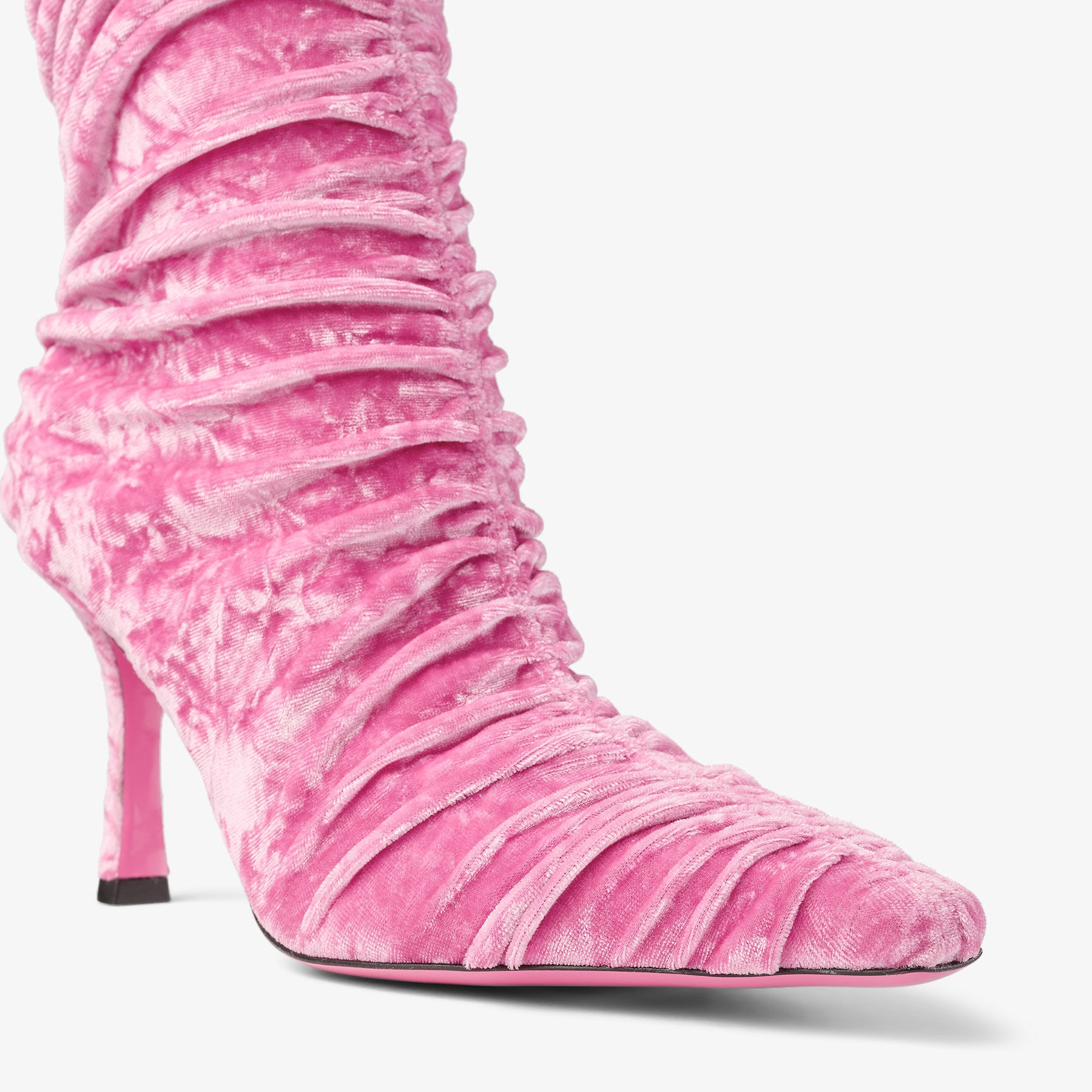 Lotta Ankle Boot 85
Light Magenta Velvet Ankle Boots - 4