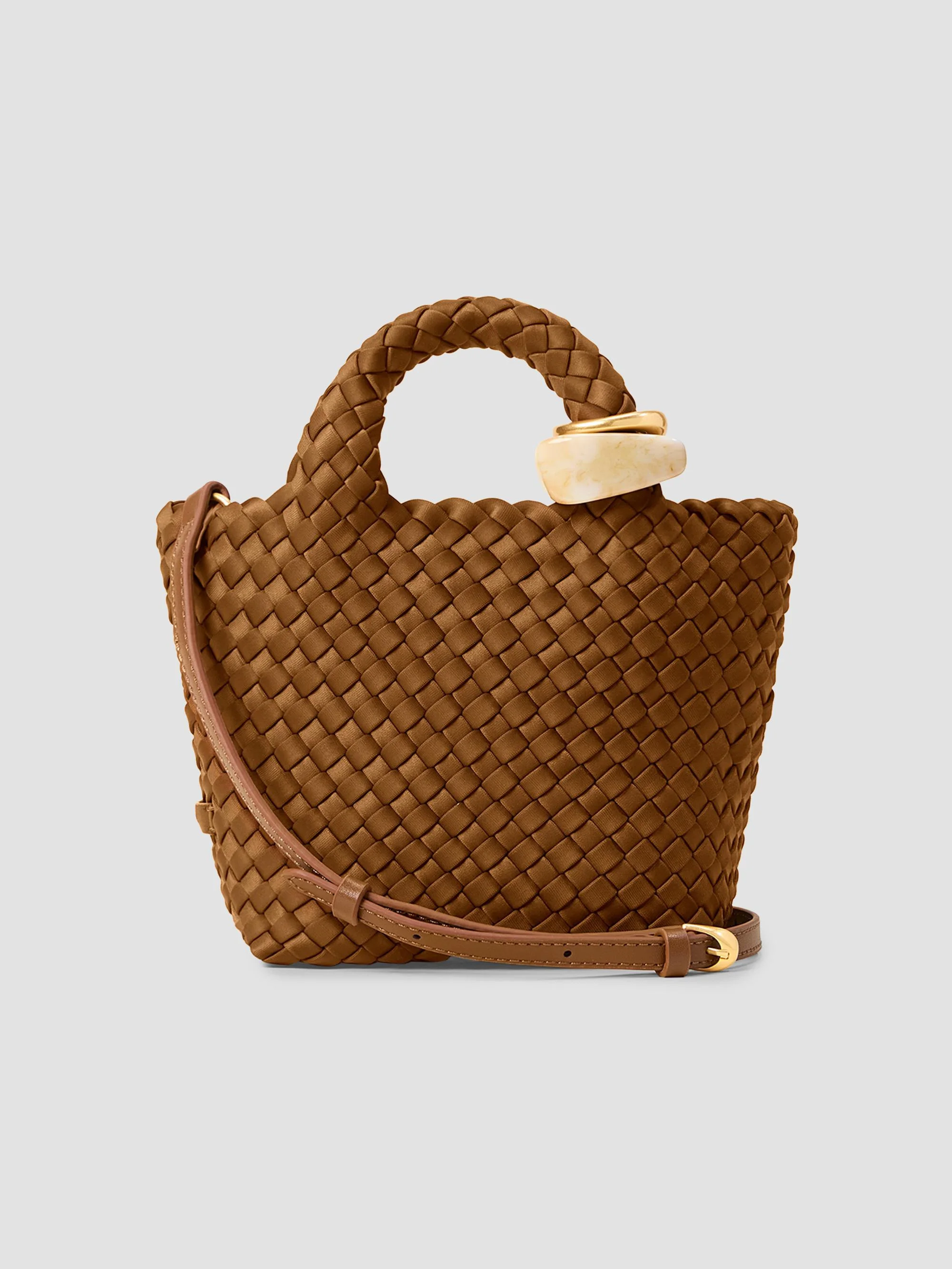 Women's St. Barths Petit Beads Top Handle Bag - Teak - 1