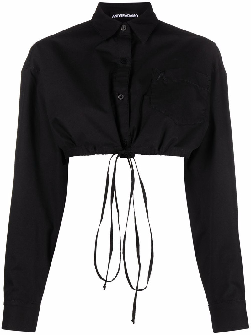 cropped cotton shirt 1