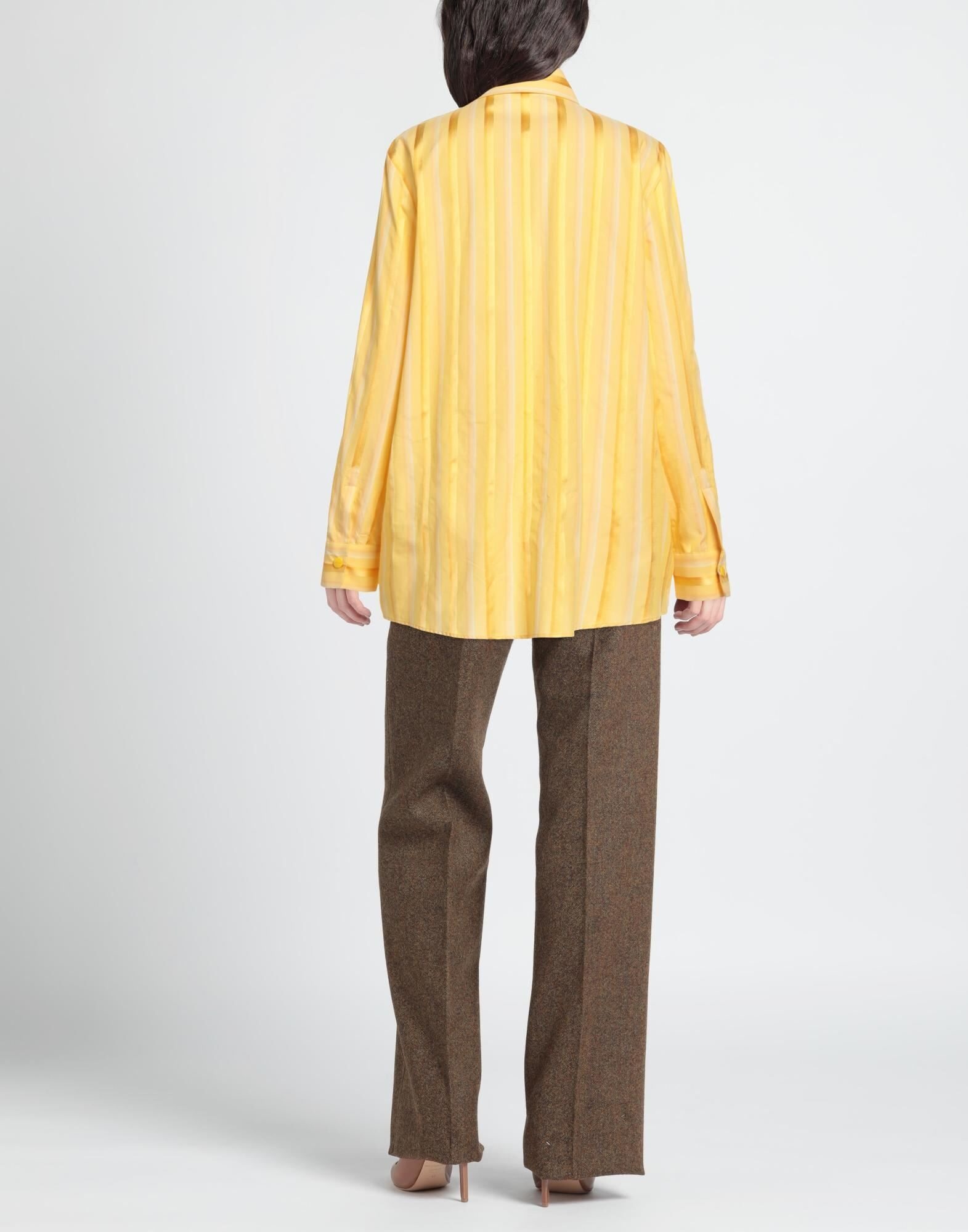 Yellow Women's Striped Shirt - 3
