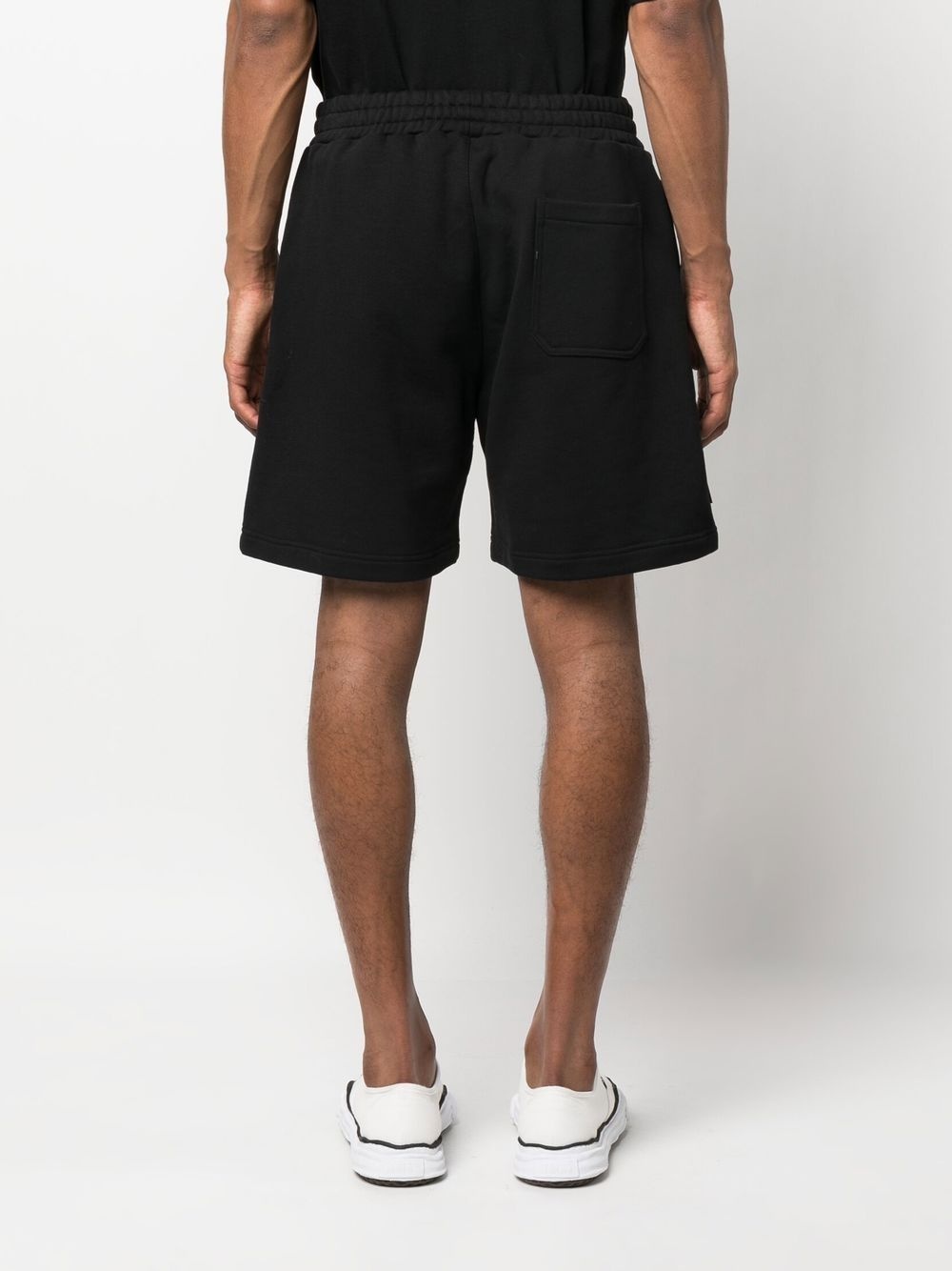 embroidered-logo cotton track shorts - 4