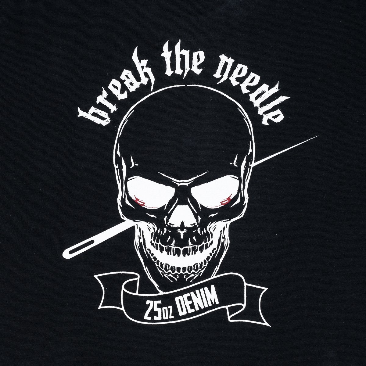 IHPT-BTN-BLK 6.5oz 'Break the Needle' Loopwheel Crew Neck T-Shirt With Longer Body - Black - 8
