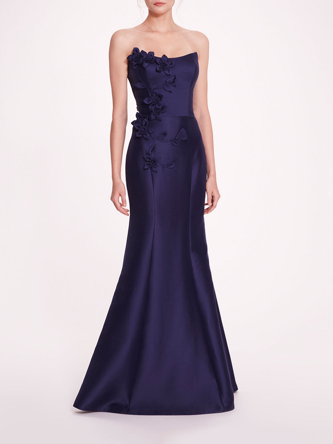 FLORAL MIKADO GOWN - 1