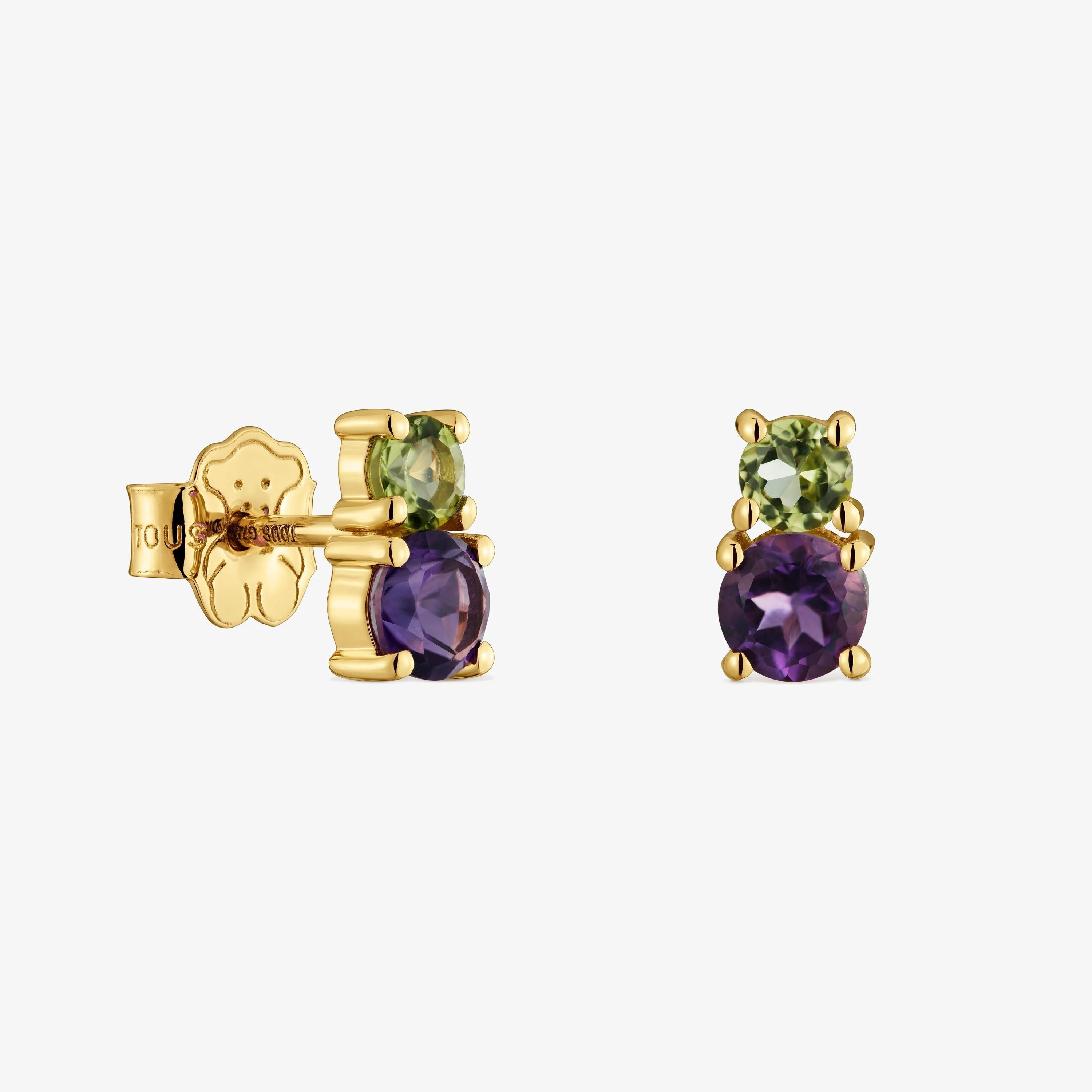 18kt gold, peridot and amethyst Earrings TOUS Ivette - 1