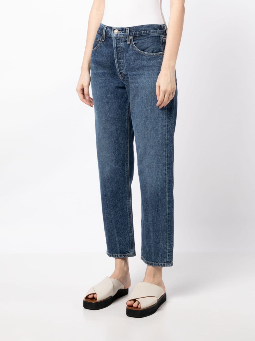 high-rise cropped jeans - 3