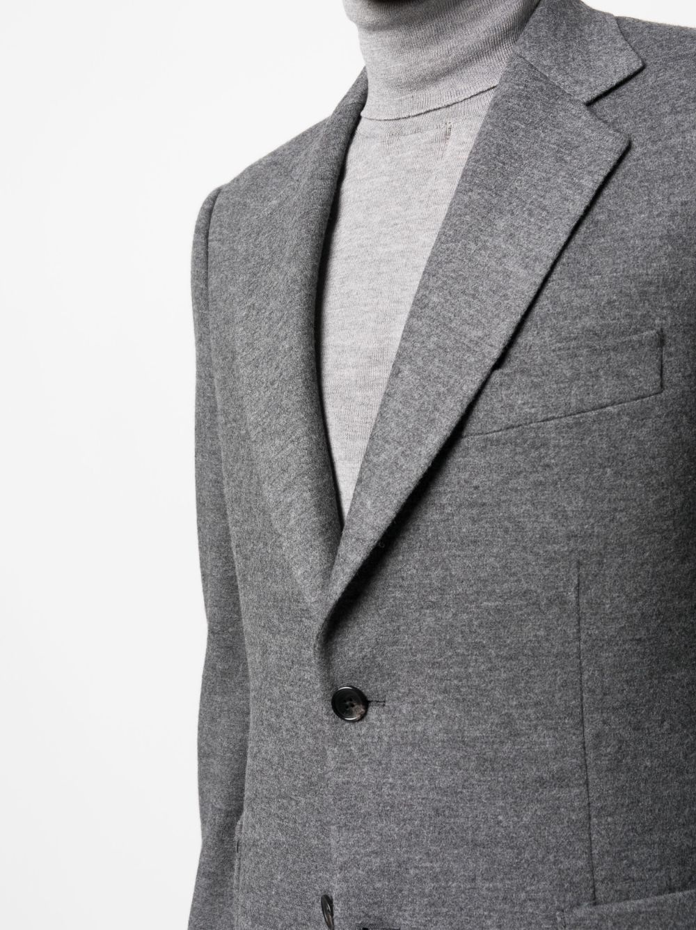 single-breasted virgin-wool suit jacket - 5