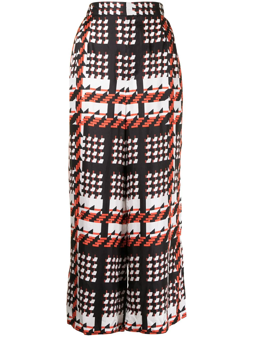 checked wide-leg trousers - 1