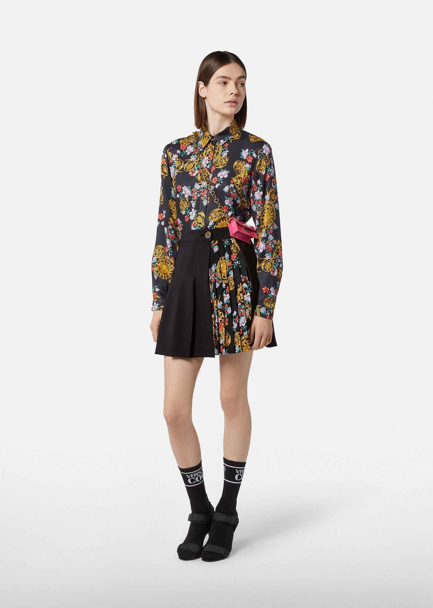 Sun Flower Garland Pleated Skirt - 4