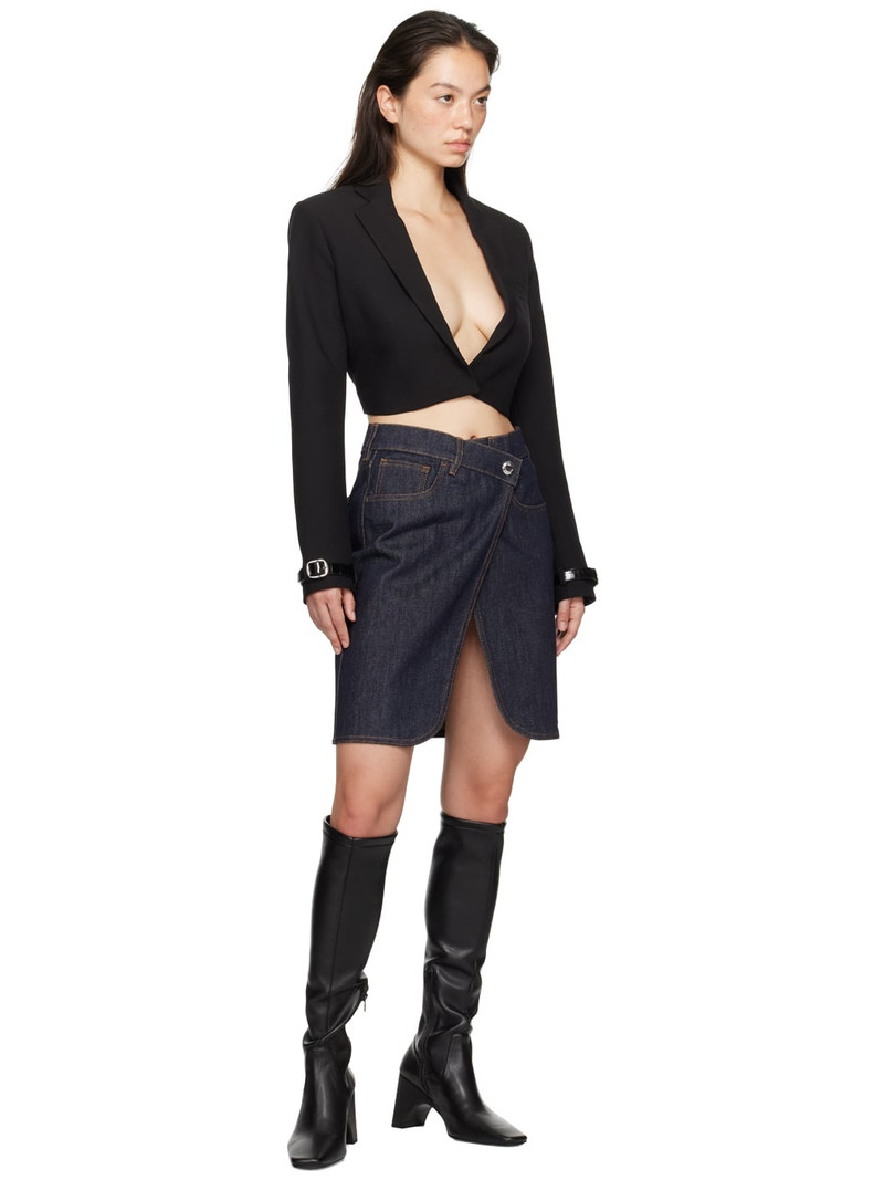 COPERNI Blue Wraparound Denim Miniskirt outlook
