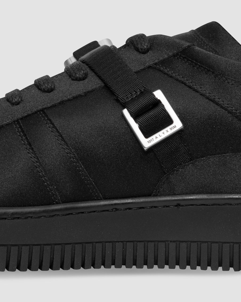SATIN BUCKLE LOW TRAINER - 9
