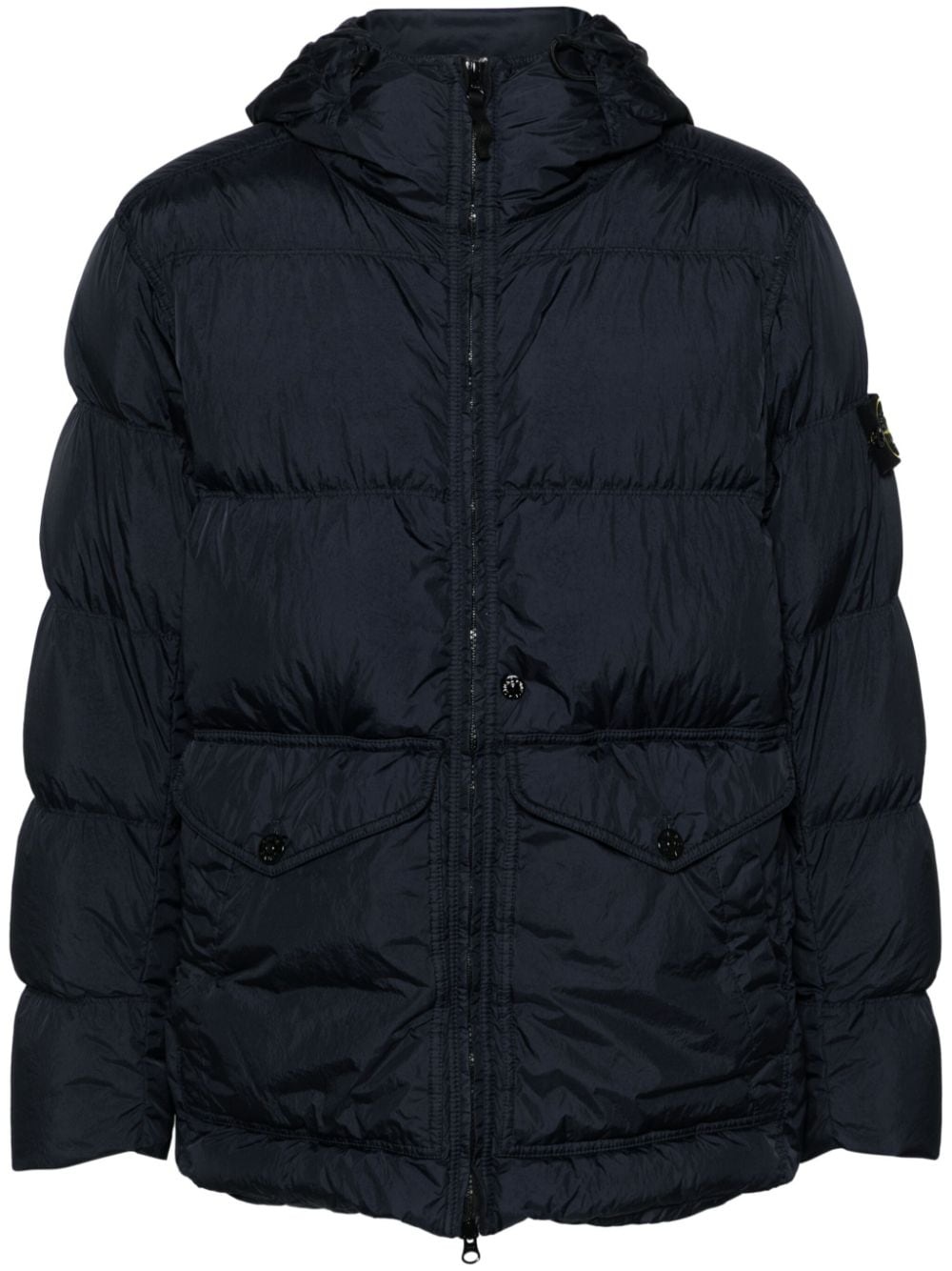 Compass-badge puffer jacket - 1