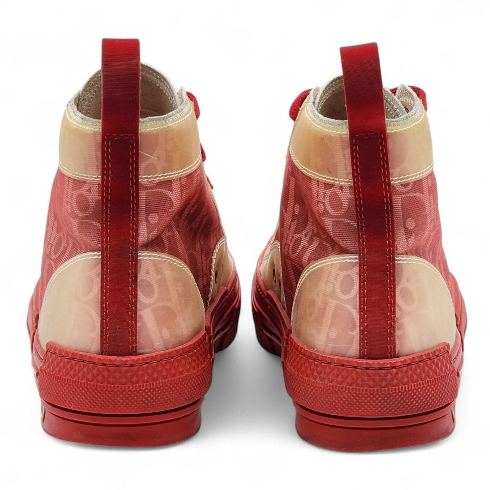 Christian Dior B23 High-Top Oblique Sneakers Bordeaux/Rouge EU 39 US 8.5 - used - 4