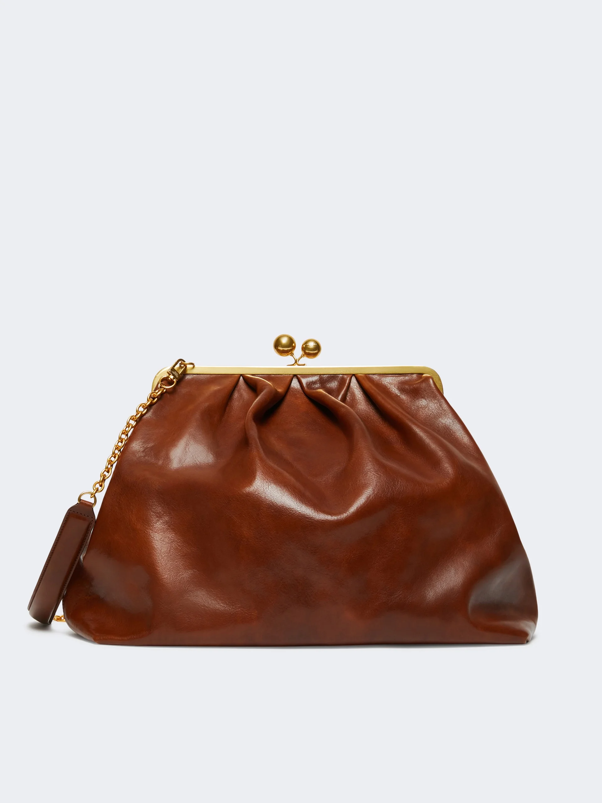 MIRTE XXL leather Pasticcino Bag - TOBACCO - 1