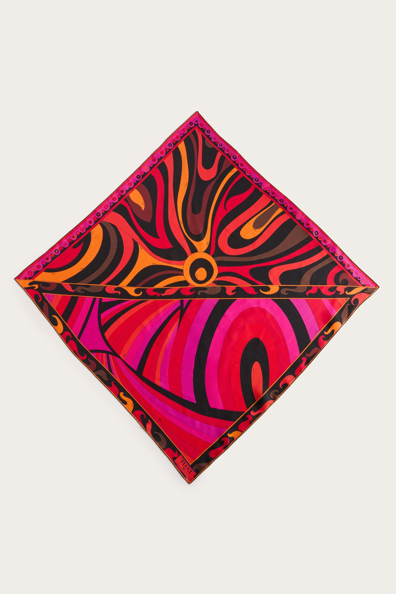 IRIDE AND MARMO PRINT SILK CARRÈ 1