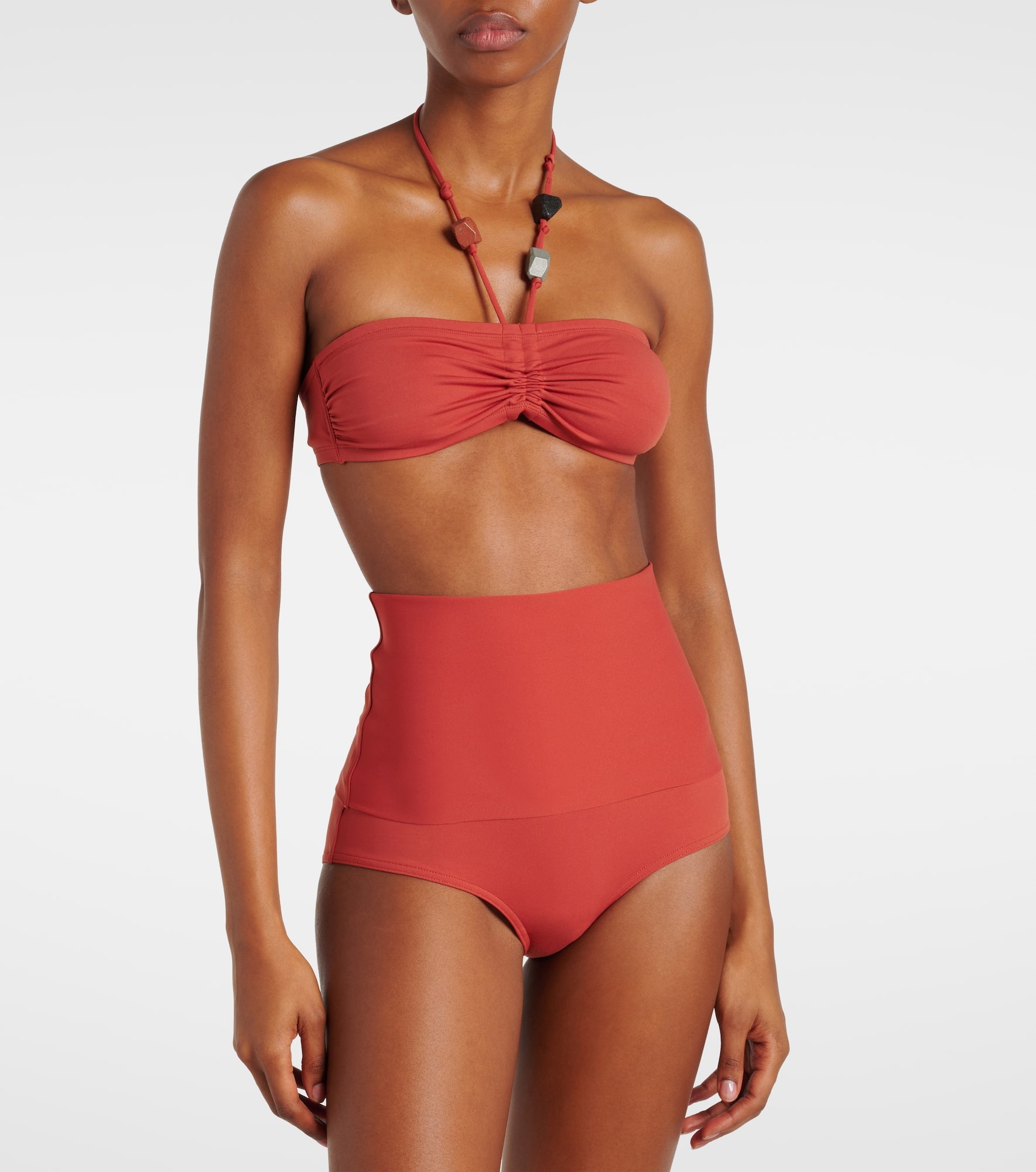 Polaris halterneck beaded bikini top - 2