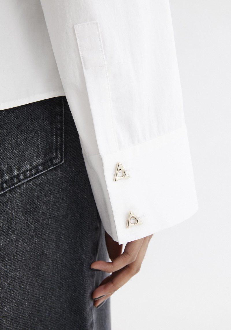 CHIA Waisted poplin shirt 4