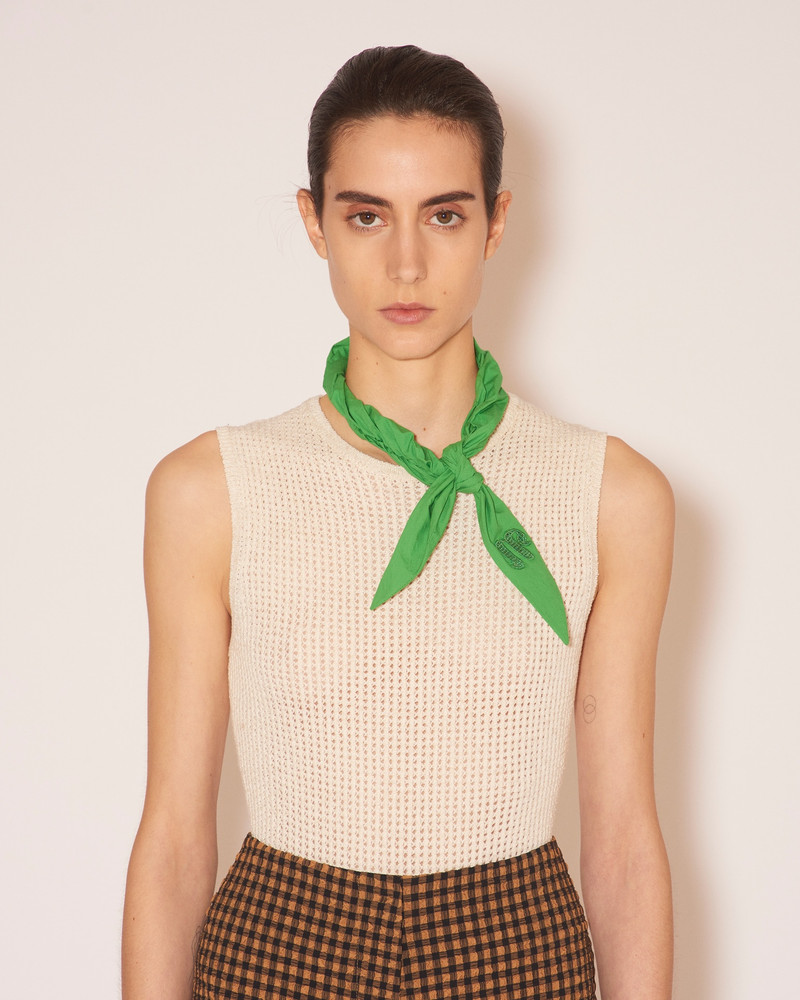 Nanushka TRI - Heavy poplin bow hair tie - Green outlook