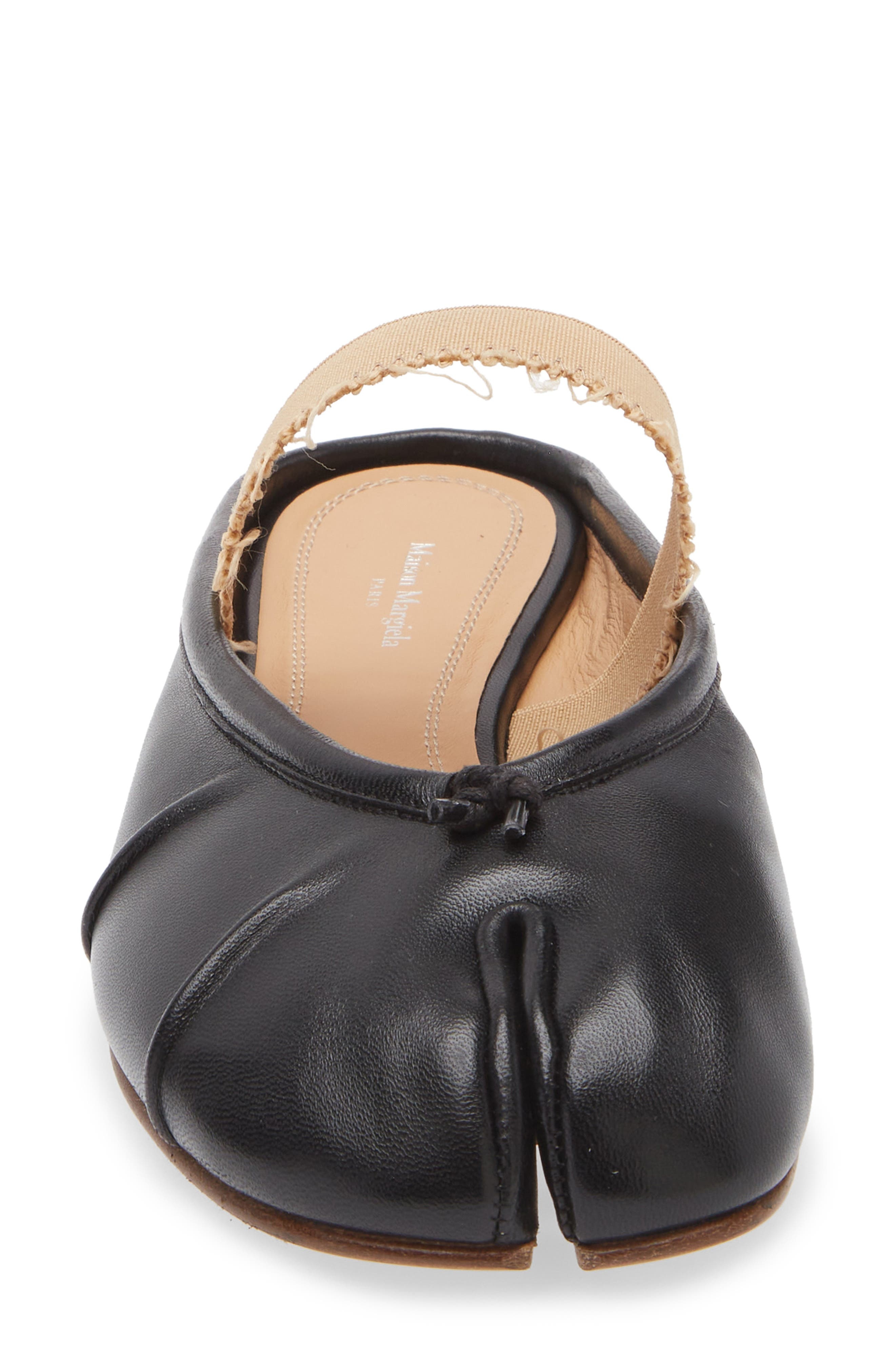 Maison Margiela Tabi Ballerina Mary Jane Mule in Black/Beige at Nordstrom - 4