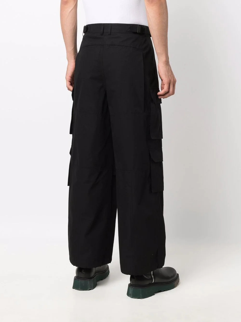 multiple-pocket cotton cargo trousers - 4