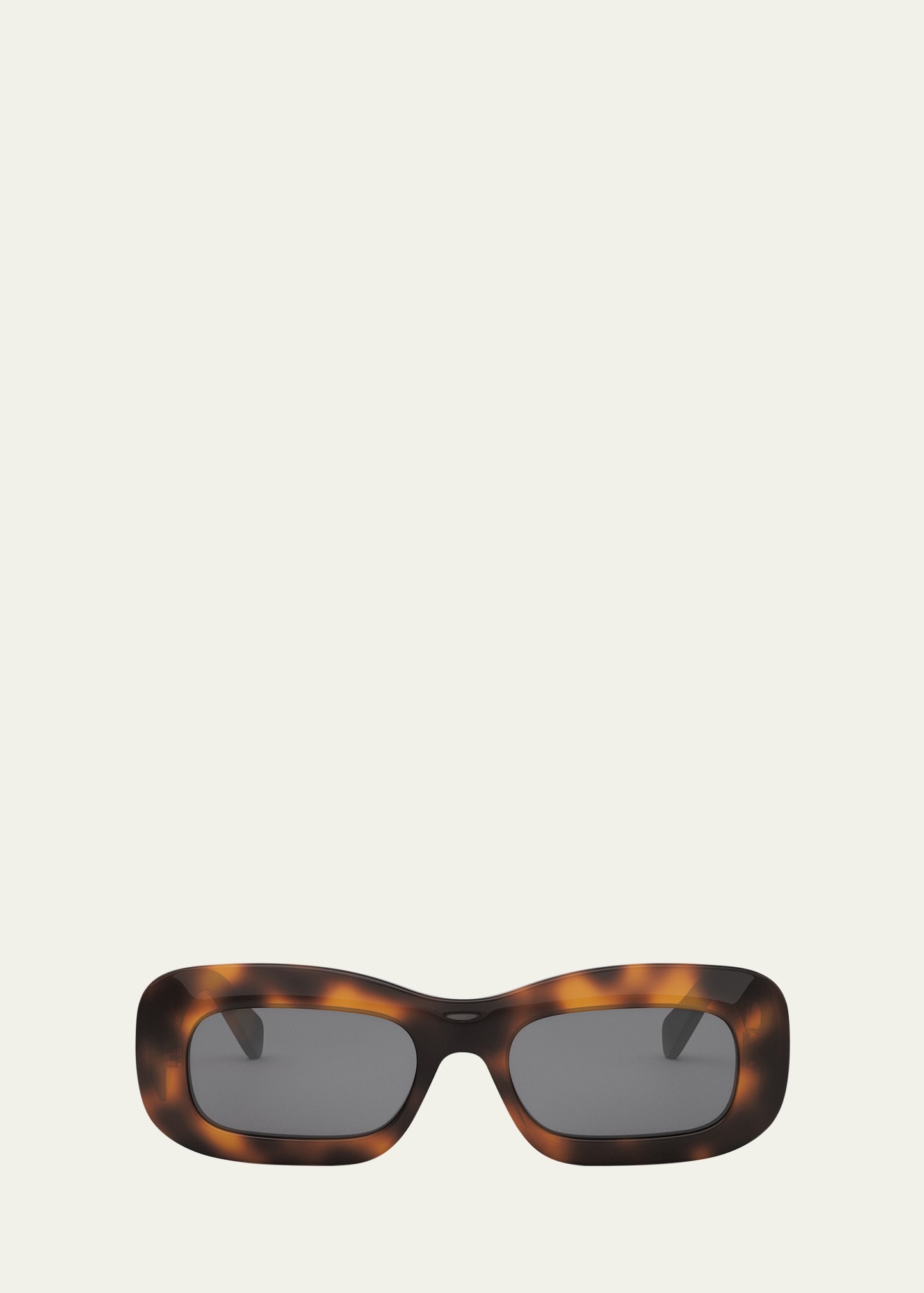 Bold 3 Dots Acetate Rectangle Sunglasses - 1