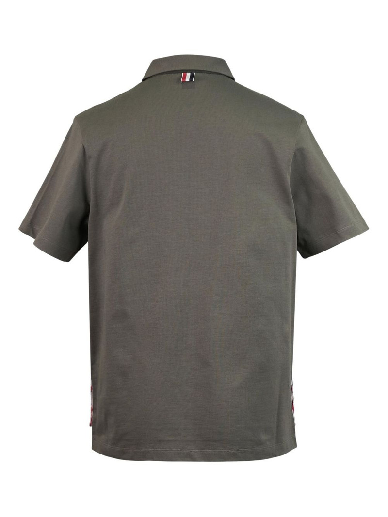 Thom Browne RWB stripe-detail polo shirt outlook