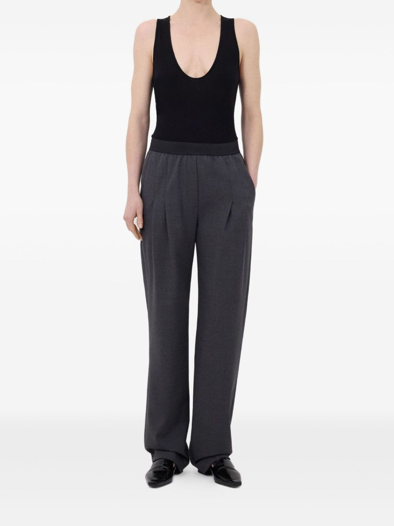 Loulou de Saison pleated elasticated-waist straight trousers outlook