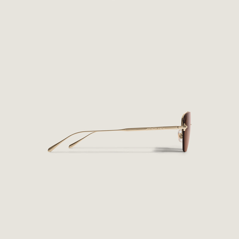 Montblanc Oval Sunglasses with Gold Coloured Metal Frame outlook
