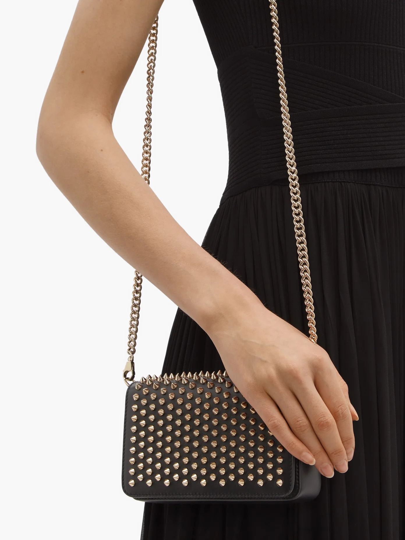 Zoomi studded leather clutch - 3