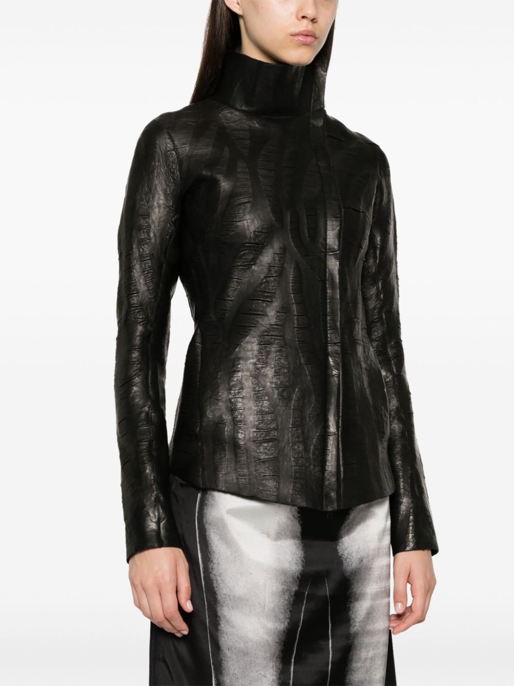 metallic-detail jacket - 3