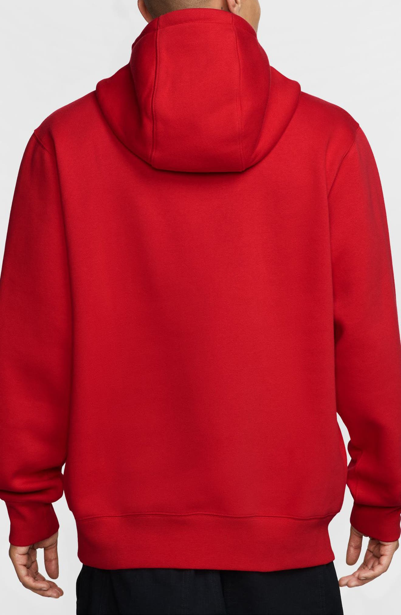 Nike Club Fleece Pullover Hoodie in University Red/White at Nordstrom - 2