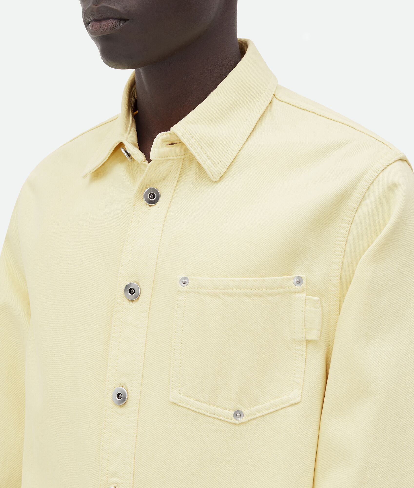 Yellow Wash Denim Shirt - 5
