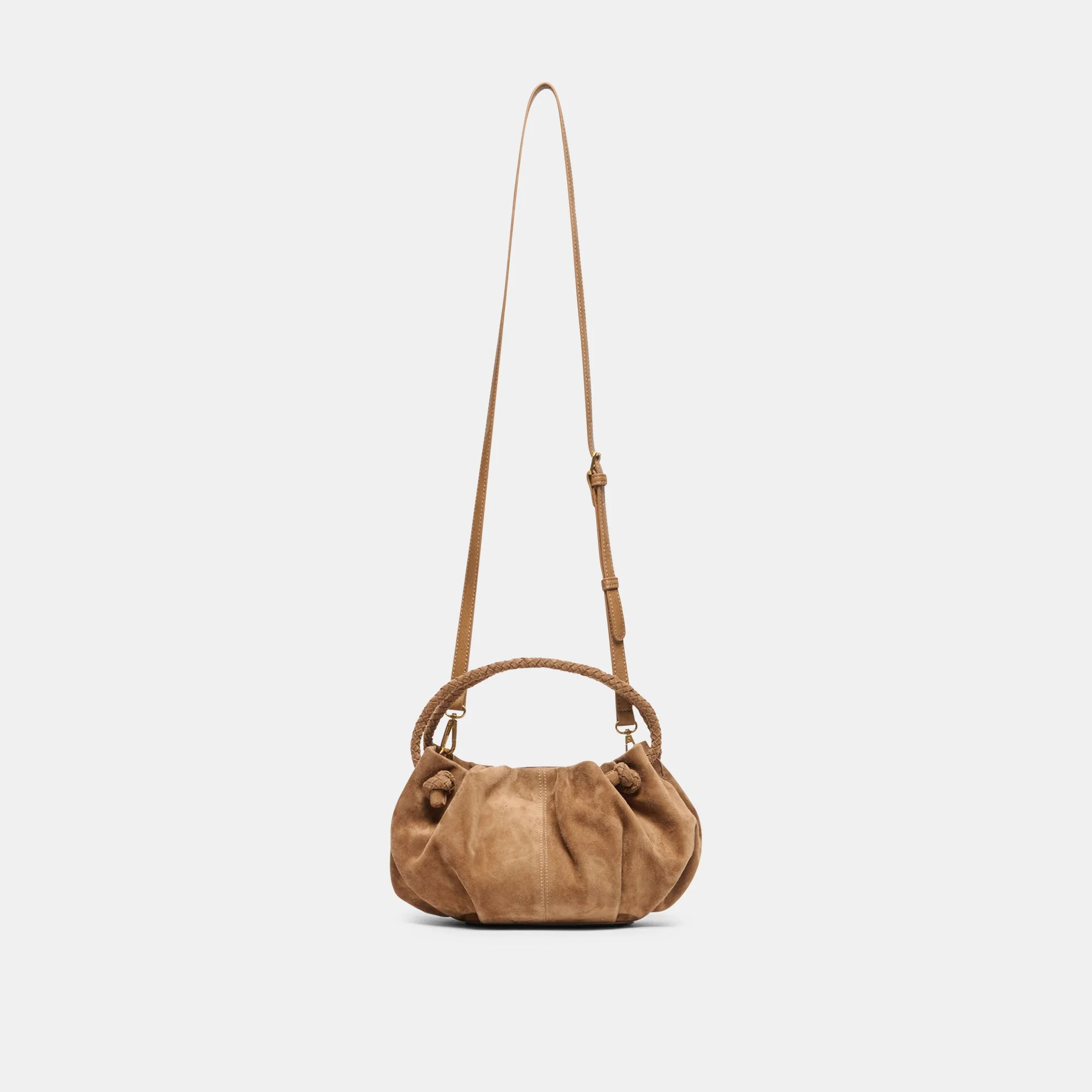 COCOA CROSSBODY DARK TAN SUEDE - 1