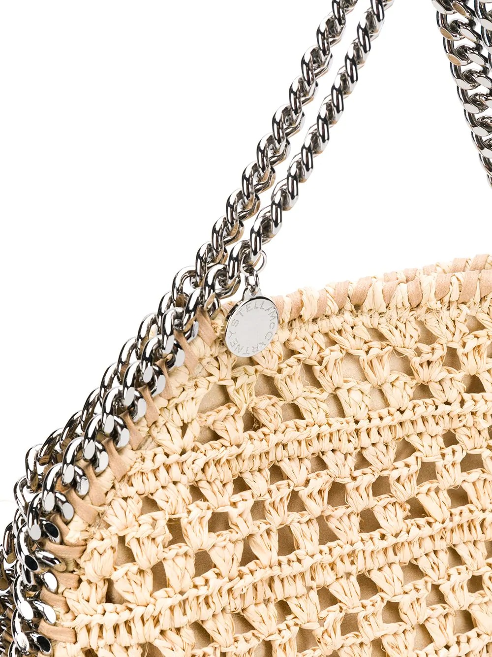 Falabella woven raffia tote - 4