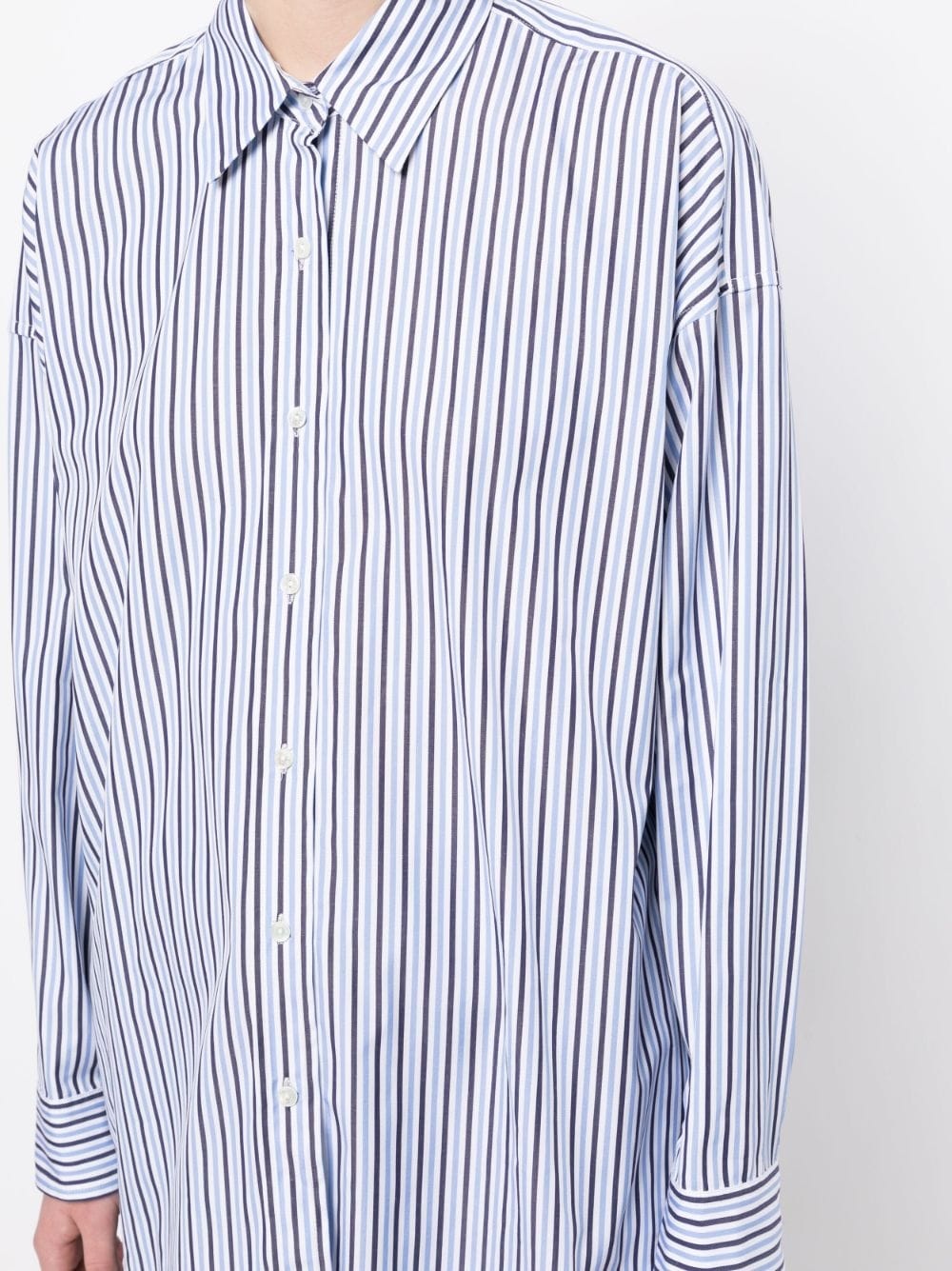 oversize striped cotton shirt - 5
