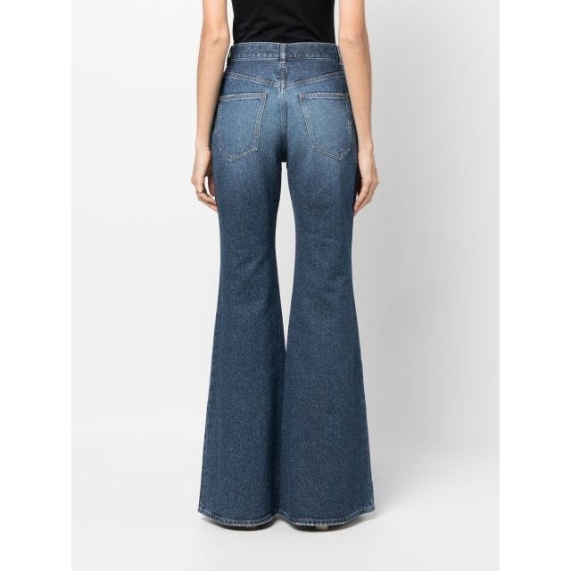 High-waisted flared jeans - 4