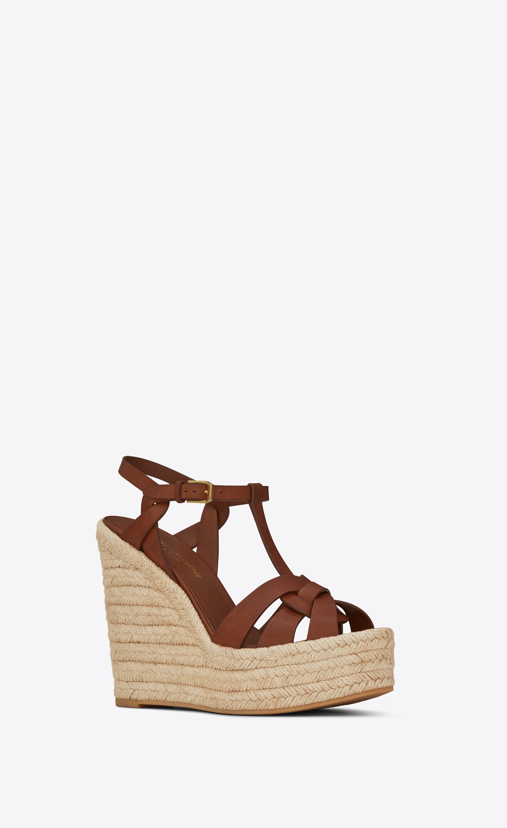 tribute espadrilles wedge in smooth leather - 3